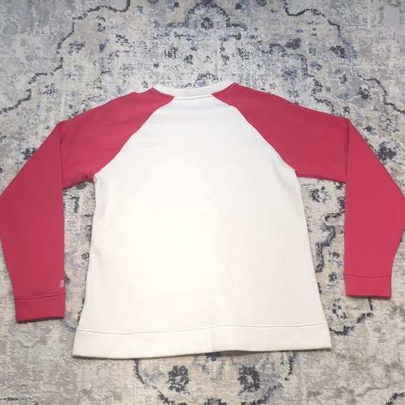 Ohio State Buckeyes Raglan Sweatshirt M Russell Athletic Red White Pullover - Picture 5 of 5